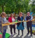 Members open the Sensory Friendly Stay and Play Zone.