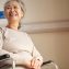 elderly woman in wheelchair at the facility