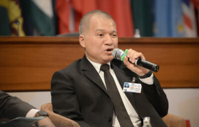 Senator Monthian Buntan delivers a statement at the panel discussion, Empowering people and ensuring inclusiveness and equality.