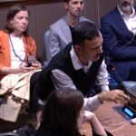Audience member asking a question during the launch of the WHO Disability Health Equity Initiative