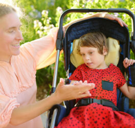mother with daughter with cerebral palsy