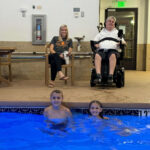Chad and family spend a day at the pool.