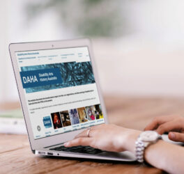 A person looking on DAHA website