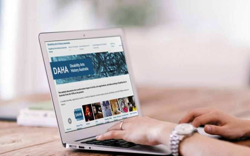 A person looking on DAHA website