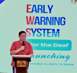 Muntinlupa Mayor Ruffy Biazon speaking during an event