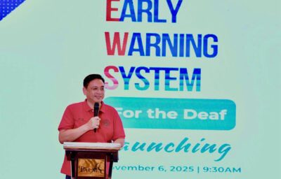 Muntinlupa Mayor Ruffy Biazon speaking during an event
