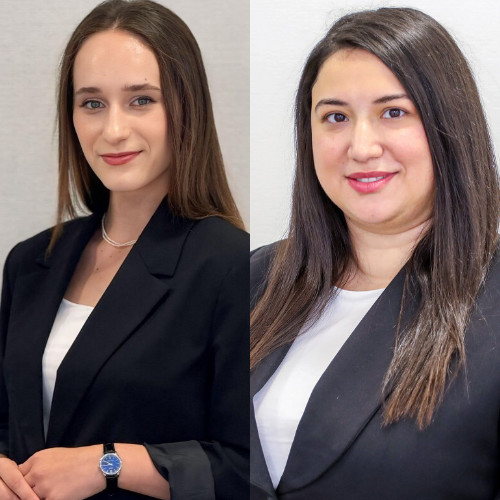 Sabina Huseynova (left) and Elmira Hasanova