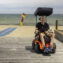 wheelchair user at beach