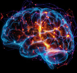 Digital neural brain illuminated synaptic network