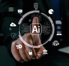 Icon Graphic Interface showing machine thinking and AI tools