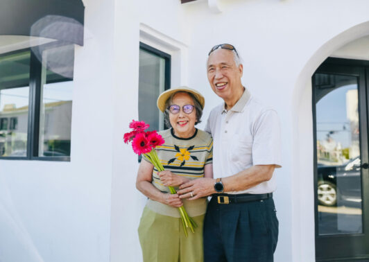 Portrait Of A Happy Elderly Couple