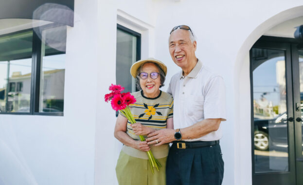 Portrait Of A Happy Elderly Couple