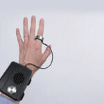 close of hands with Ring camera