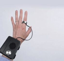 close of hands with Ring camera
