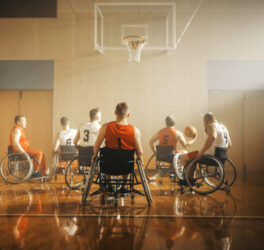 persons with disabilities playing basketball