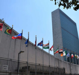 Flags at United Nations Headquarters - New York, USA