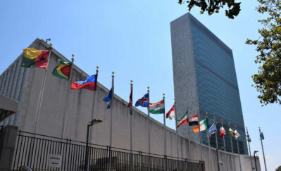 Flags at United Nations Headquarters - New York, USA