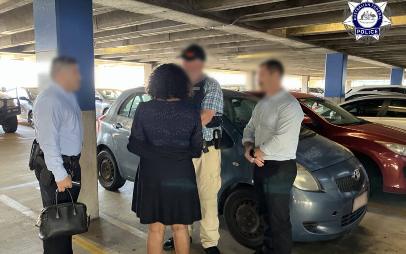 Police arrested the woman