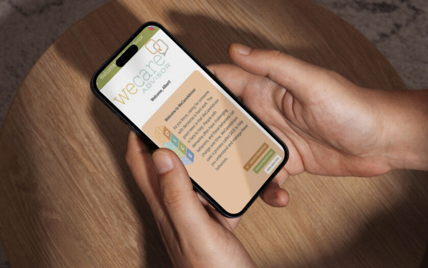 person using the app